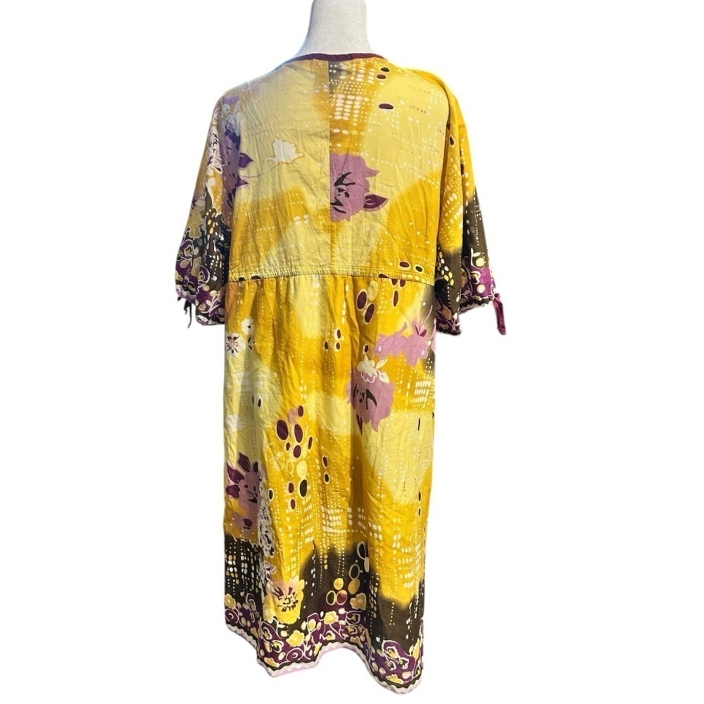 ROMEO & JULIET Couture Anthropologie Bohemian Boho Cotton Dress Lined Size L EC - Picture 4 of 6